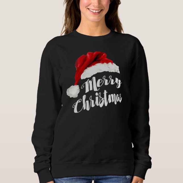 Sweatshirt Joyeux Noël Santa Hat (Devant)