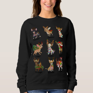 Sweatshirt Joyeux Noël Santa Hat Chihuahua Noël Déco