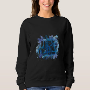 Sweatshirt Joyeux Noël Sweat-Shirt Aquarelle Bleue 