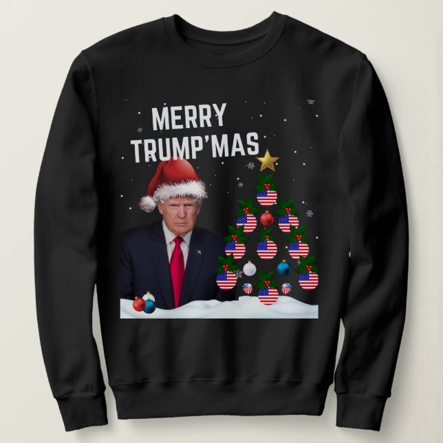 Sweatshirt Joyeux Noël TRUMP-MAS (Design devant)