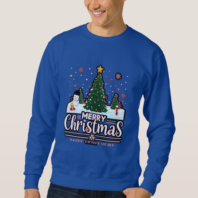 Sweatshirt "Joyeux Noël : Un Spectacle de Mode Festif" (Devant)