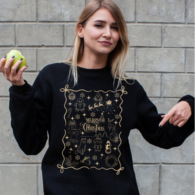 Sweatshirt Joyeux Noël Vintage Souvenirs festifs (Créateur téléchargé)