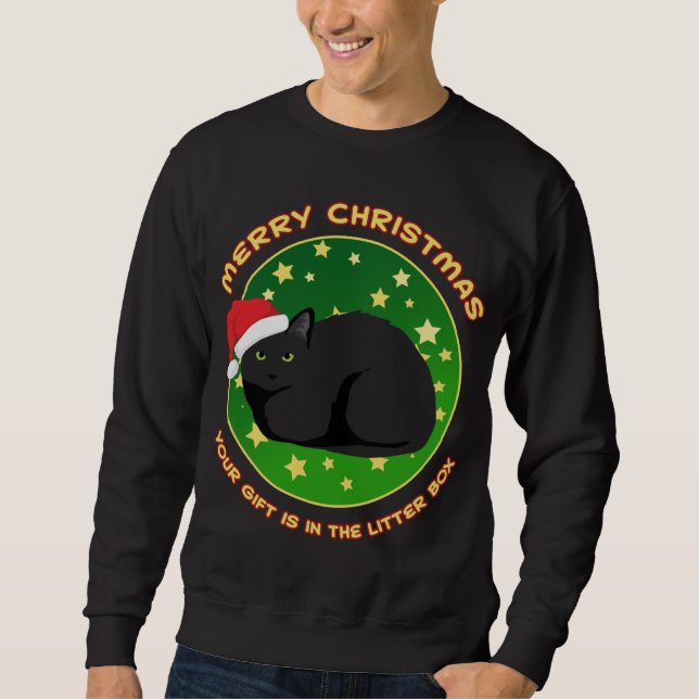 Sweatshirt Joyeux Noël Votre présent est dans la boîte à liti (Devant)