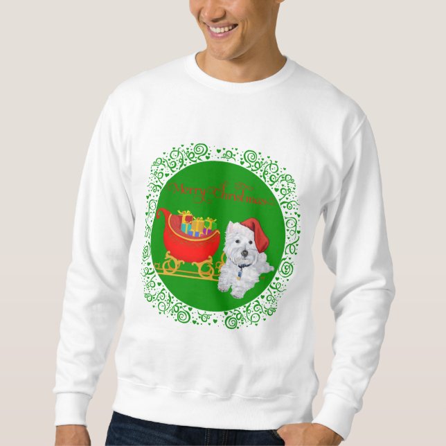Sweatshirt Joyeux Noël Westie (Devant)