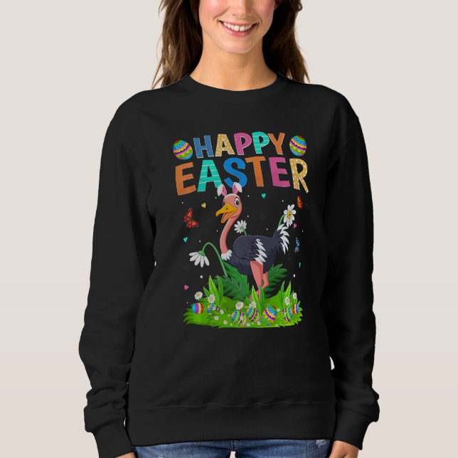 Sweatshirt Joyeux oeuf de lapin de Pâques Funny Oiseau d'autr (Devant)