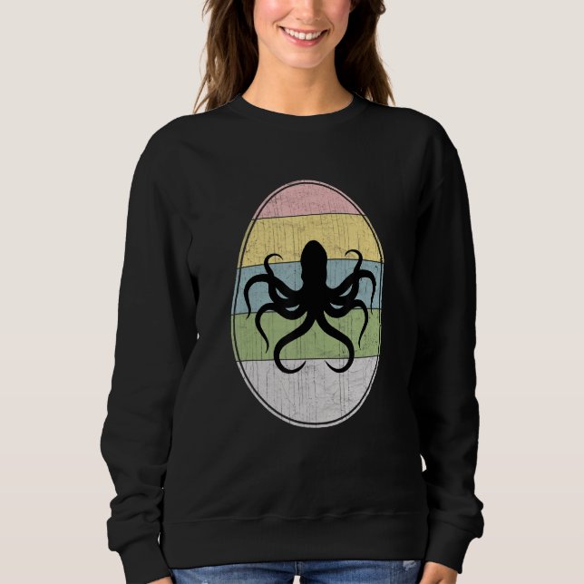 Sweatshirt Joyeux Oeuf de Pâques Octopus Graphic Funny Jour d (Devant)