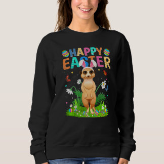Sweatshirt Joyeux oeuf lapin de Pâques Meerkat Funny dimanche