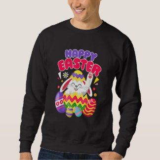 Sweatshirt Joyeux oeufs de Pâques de lapin