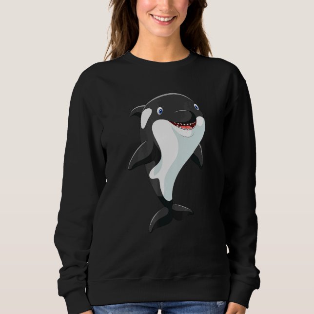 Sweatshirt Joyeux Orca I Whale I Enfants Orca Whale (Devant)