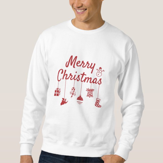 Sweatshirt Joyeux ornements de Noël (Devant)