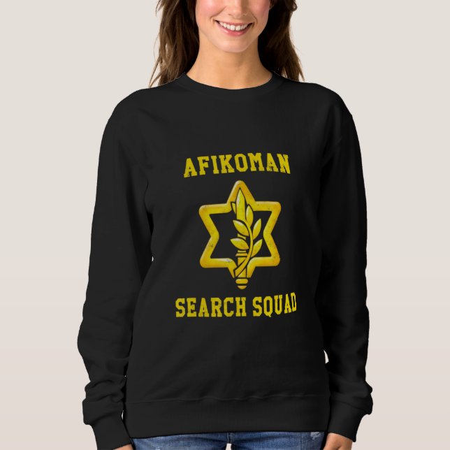 Sweatshirt Joyeux Passover Afikoman Rechercher Squad Israël I (Devant)
