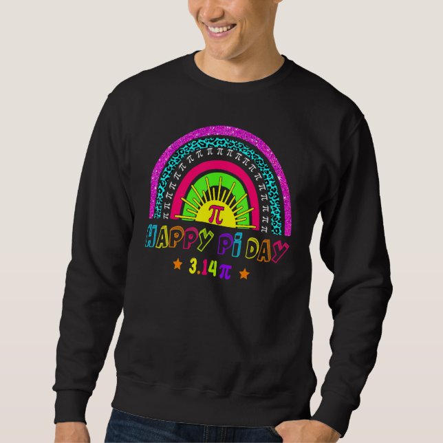 Sweatshirt Joyeux Pi Day Mathématique Maître Leopard Rain (Devant)