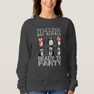 Sweatshirt Joyeux pingouins font toujours la fête de la femme