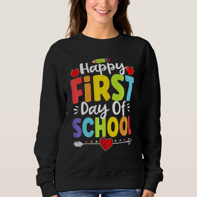 Sweatshirt Joyeux Premier Jour De L'Étudiant De L'École Reven (Devant)