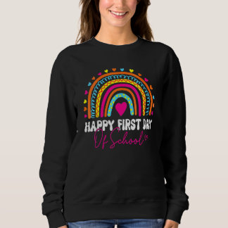 Sweatshirt Joyeux premier jour d'école Arc-en-ciel de retour