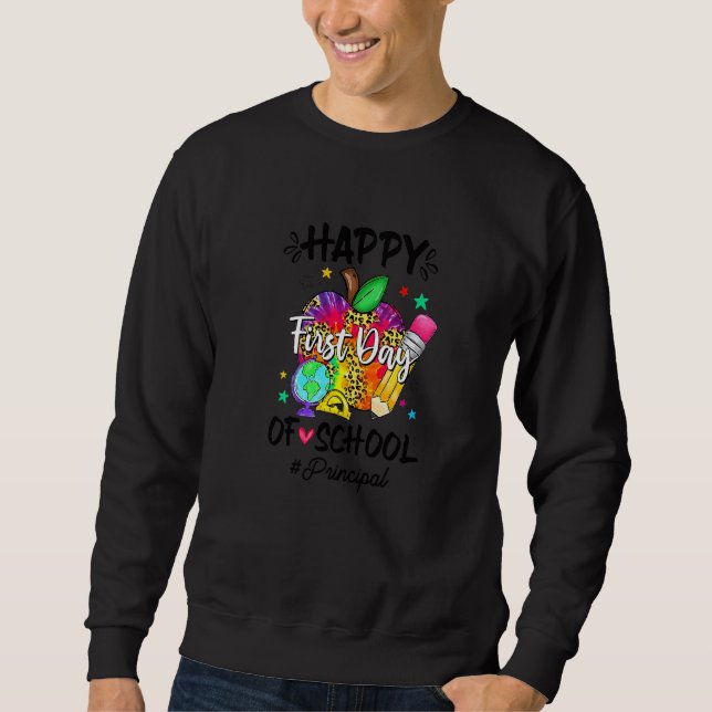 Sweatshirt Joyeux Premier Jour D'école Professeur Élève Rentr (Devant)