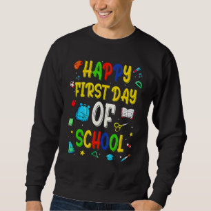 Sweatshirt Joyeux premier jour d'école Professeur Retour à l'