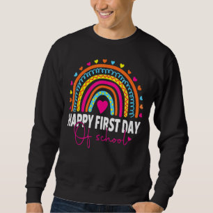 Sweatshirt Joyeux Premier Jour D'Enseignants Étudiants Rainb