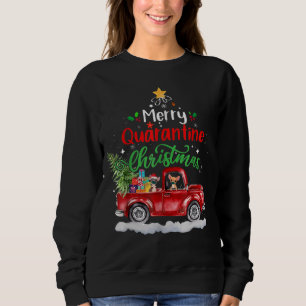 Sweatshirt Joyeux Quarantine Noël 2020 Chihuahua Ride Rouge