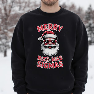 Sweatshirt Joyeux Rizz-Noël Sigmas Mème de Noël Santa Générat
