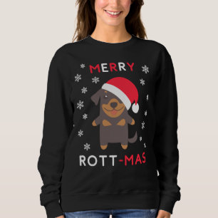 Sweatshirt Joyeux Rott Mas Christmas Rottweiler Chien de Noël