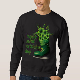 Sweatshirt Joyeux Saint Patrick S Day Boots Shamrock irlandai
