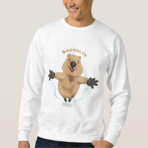 Sweatshirt Joyeux sauter quokka dessin animé