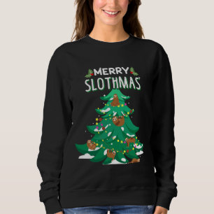 Sweatshirt Joyeux Slothmas Funny Christmas Swea