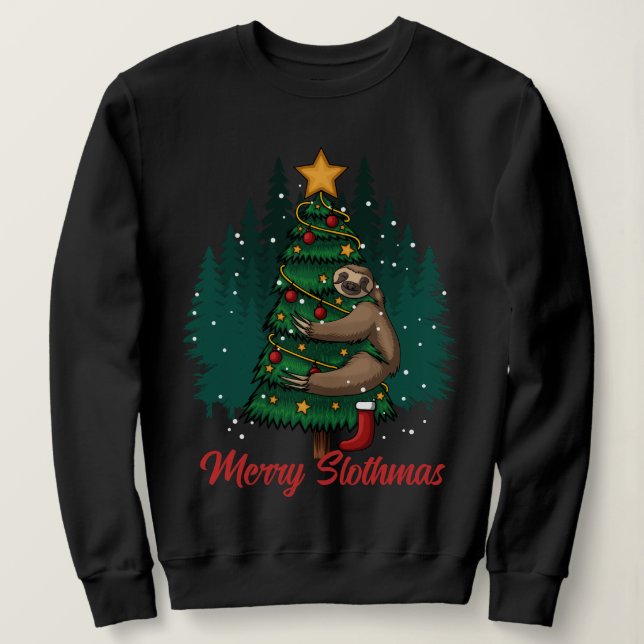 Sweatshirt Joyeux Slothmas - Noël Sloth (Design devant)
