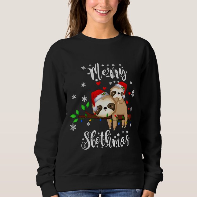 Sweatshirt Joyeux Slothmas Pajama Sloth (Devant)