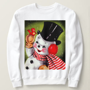 Sweatshirt Joyeux Snowman Vintage Holiday