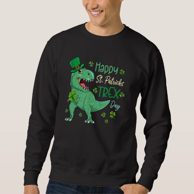 Sweatshirt Joyeux St Pat T-Rex Saint Patrick's Day Dinosaur B (Devant)