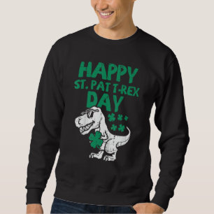Sweatshirt Joyeux St Pat Trex Day Dino Saurus Jour de la Sain