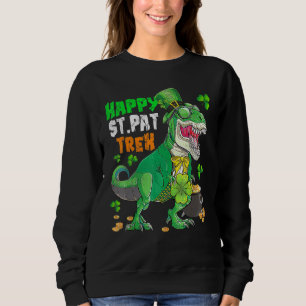 Sweatshirt Joyeux St Pat Trex Day Saint Patrick Dinosaur Garç