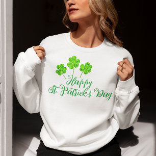 Sweatshirt Joyeux St Patrick's Day Clovers Shamrock verts