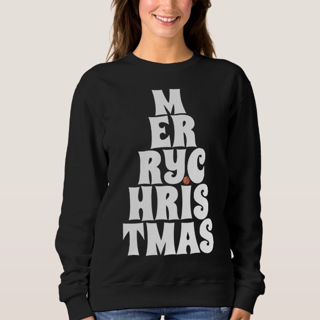 Sweatshirt Joyeux style d'arbre de Noël pour s'amuser (Devant)