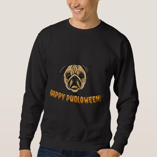 Sweatshirt Joyeux T-shirt classique Pugloween 242 (Devant)