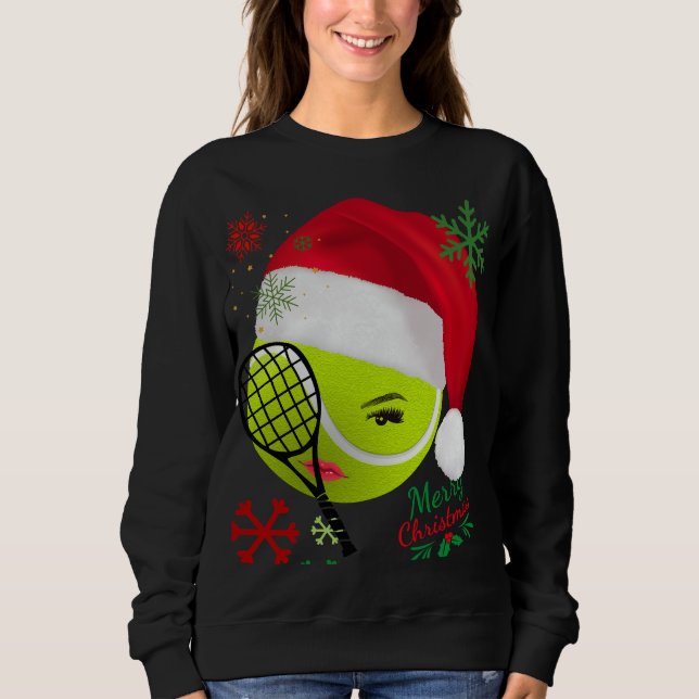 Sweatshirt Joyeux tennis de Noël (Devant)