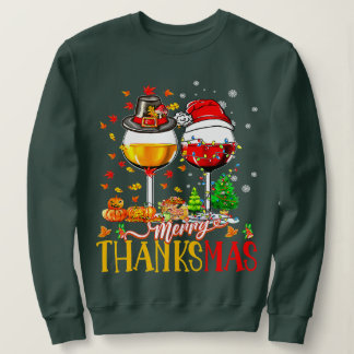 Sweatshirt Joyeux Thanksmas Thanksgiving Noël Vilaine Noël P
