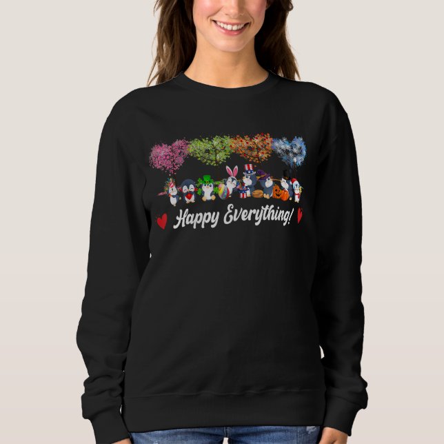 Sweatshirt Joyeux Tout Pingouins Toutes Les Saisons Toute L'A (Devant)