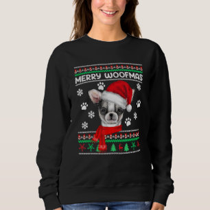 Sweatshirt Joyeux Woofmas Chihuahua Douleur moche Santa Hat