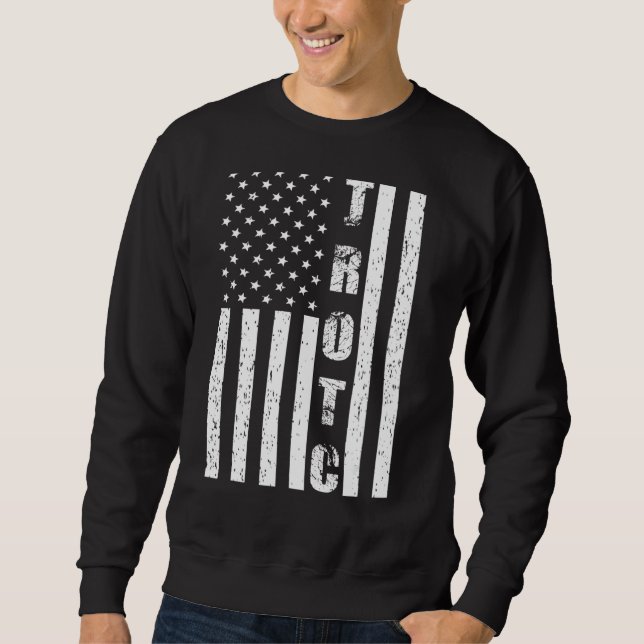 Sweatshirt Jrotc Us Junior Rotc Distressed Cool américain (Devant)