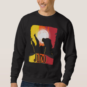 Sweatshirt Judo Hommes Vintage Judoka 80s Rétro Arts Martiaux