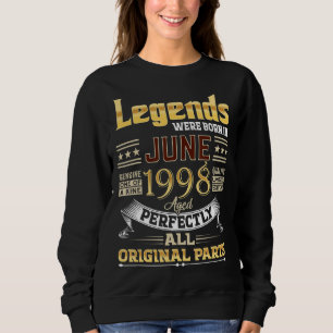 Sweatshirt Juin 1998 24 Ans 24 Légendes Anniversaires Bor