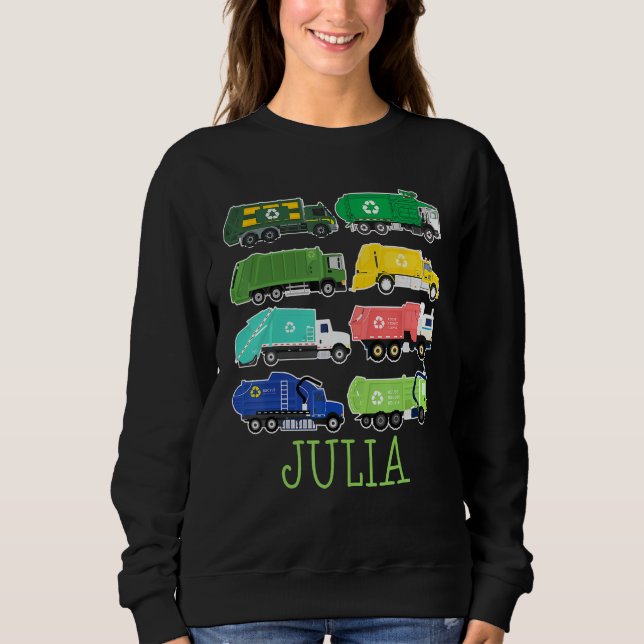 Sweatshirt Julia Trash Truck For Kids Collector Ecologist Gar (Devant)