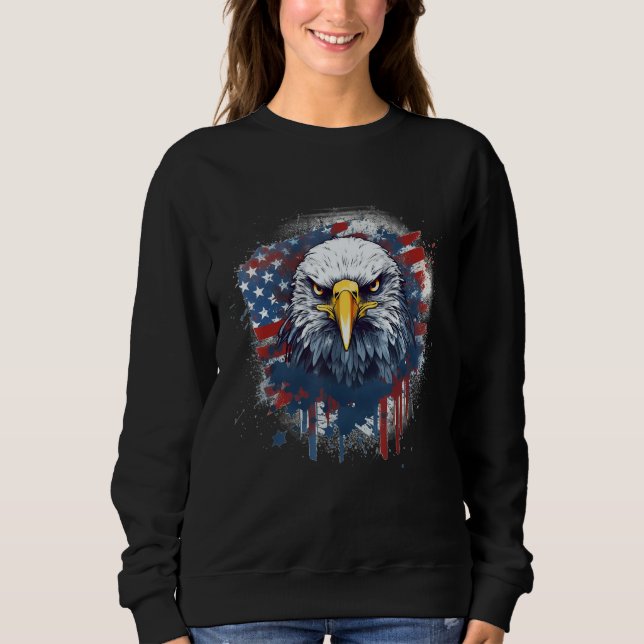Sweatshirt July 4th Product  Patriotism, American Flag_3 (Devant)