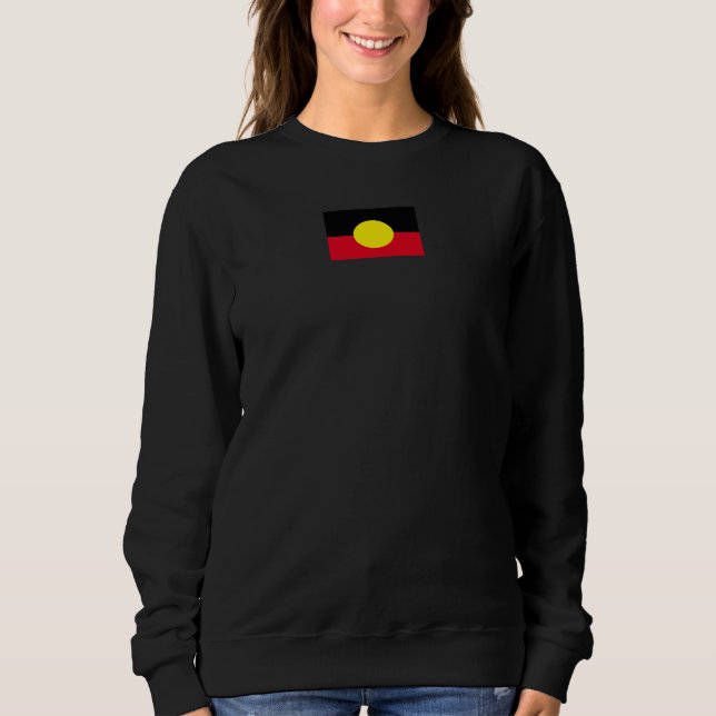 Sweatshirt jumeau de drapeau autochtone noir pour femmes (Devant)