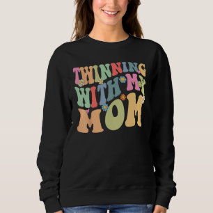 Sweatshirt Jumelage avec ma maman Retro Jour Jumeau Jumeau Fi
