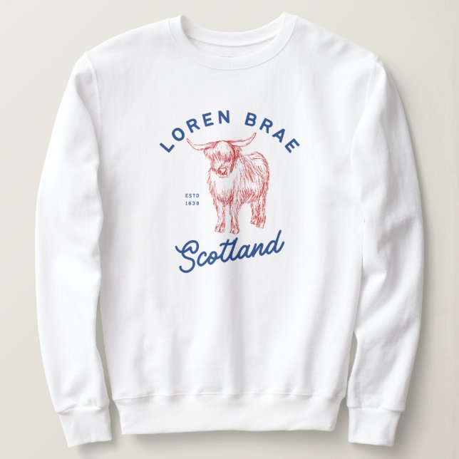 Sweatshirt Jumeur de coco Loren Brae Scotland (Design devant)