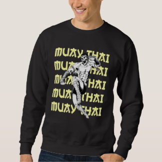 Sweatshirt Jumping Crâne Muay Thai Fighter Répétition Texte K